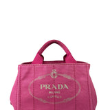 Prada Pink M Canapa Canvas Tote