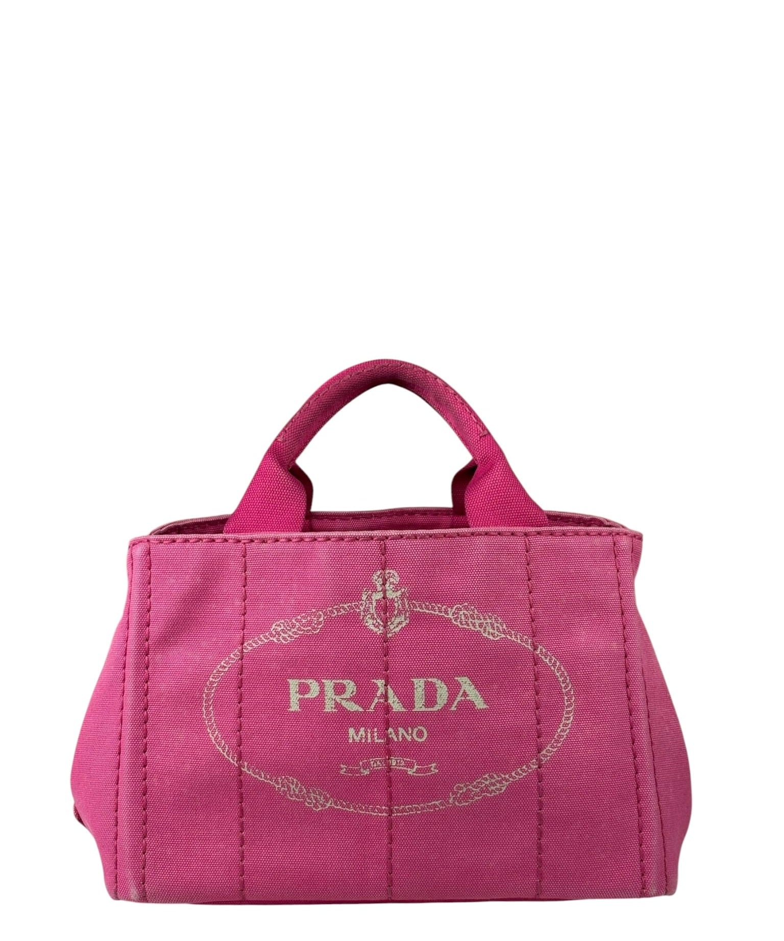 Prada Pink M Canapa Canvas Tote