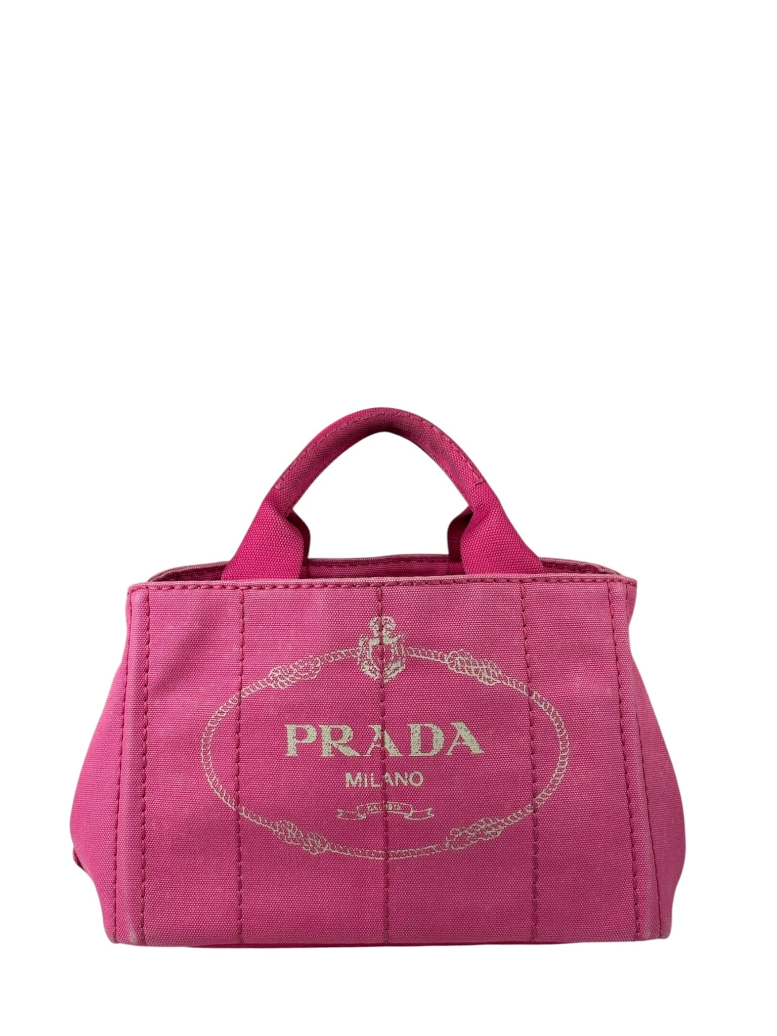 Prada Pink M Canapa Canvas Tote