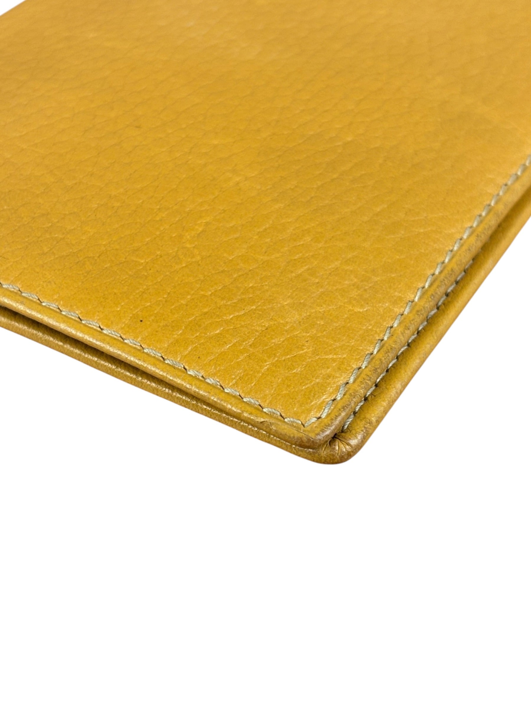 Loewe Yellow Leather Anagram Slim Bifold Long Wallet