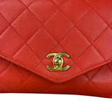 Chanel Red Quilted Coco Handle 2Way Handbag 2019
