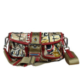 Prada Multicolor Nylon Leather Trim Shoulder Bag