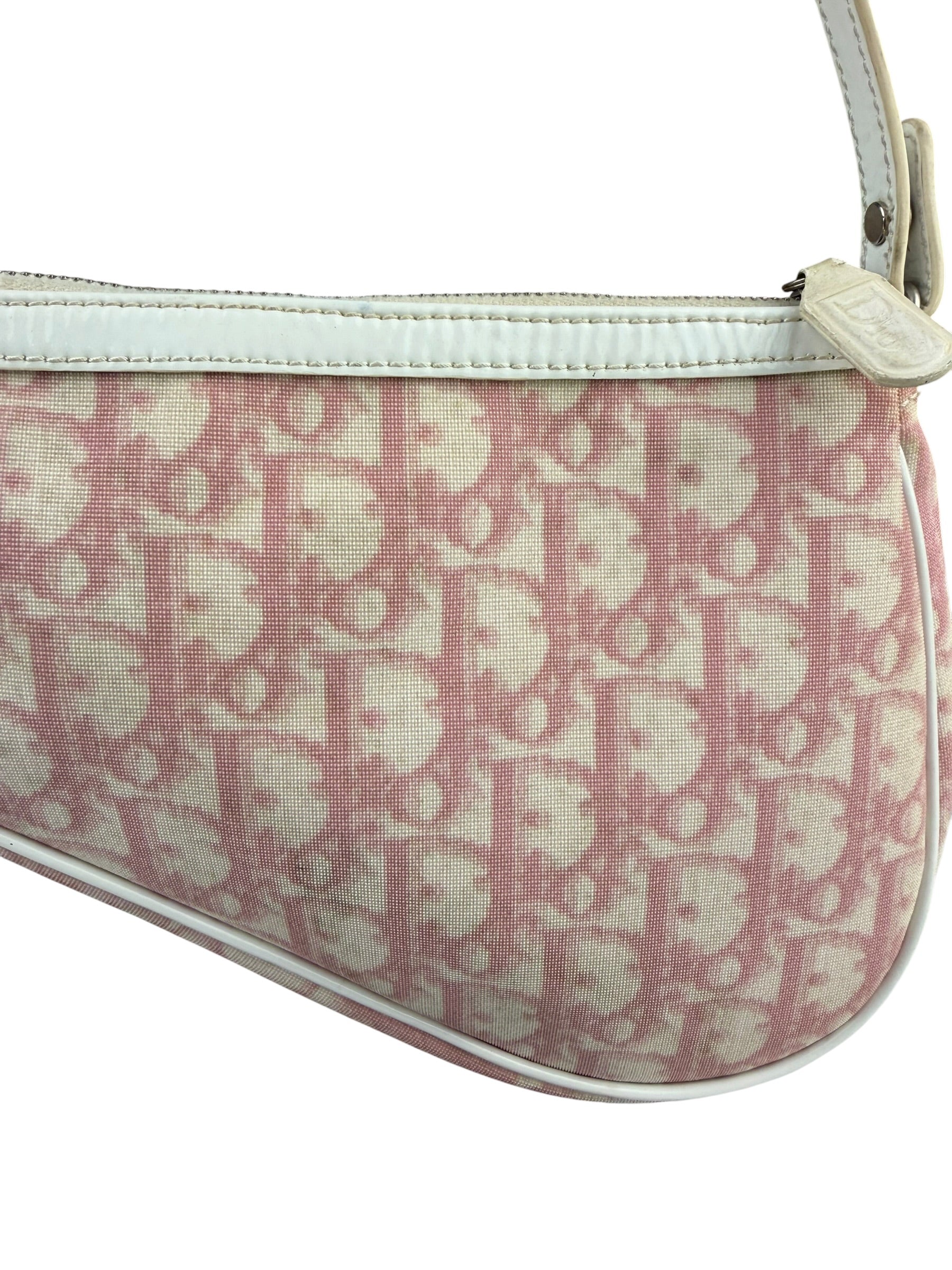 Christian Dior Vintage Monogram Diorissimo Trotter Saddle Pochette
