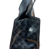 Celine Vintage Black Patent Leather Macdam Vernis Tote Bag