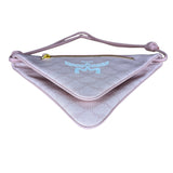 MCM Pink Triangle Logo Fold-Over Shoulder Bag