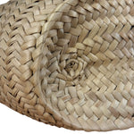 Loewe White Leather Raffia Basket Bag