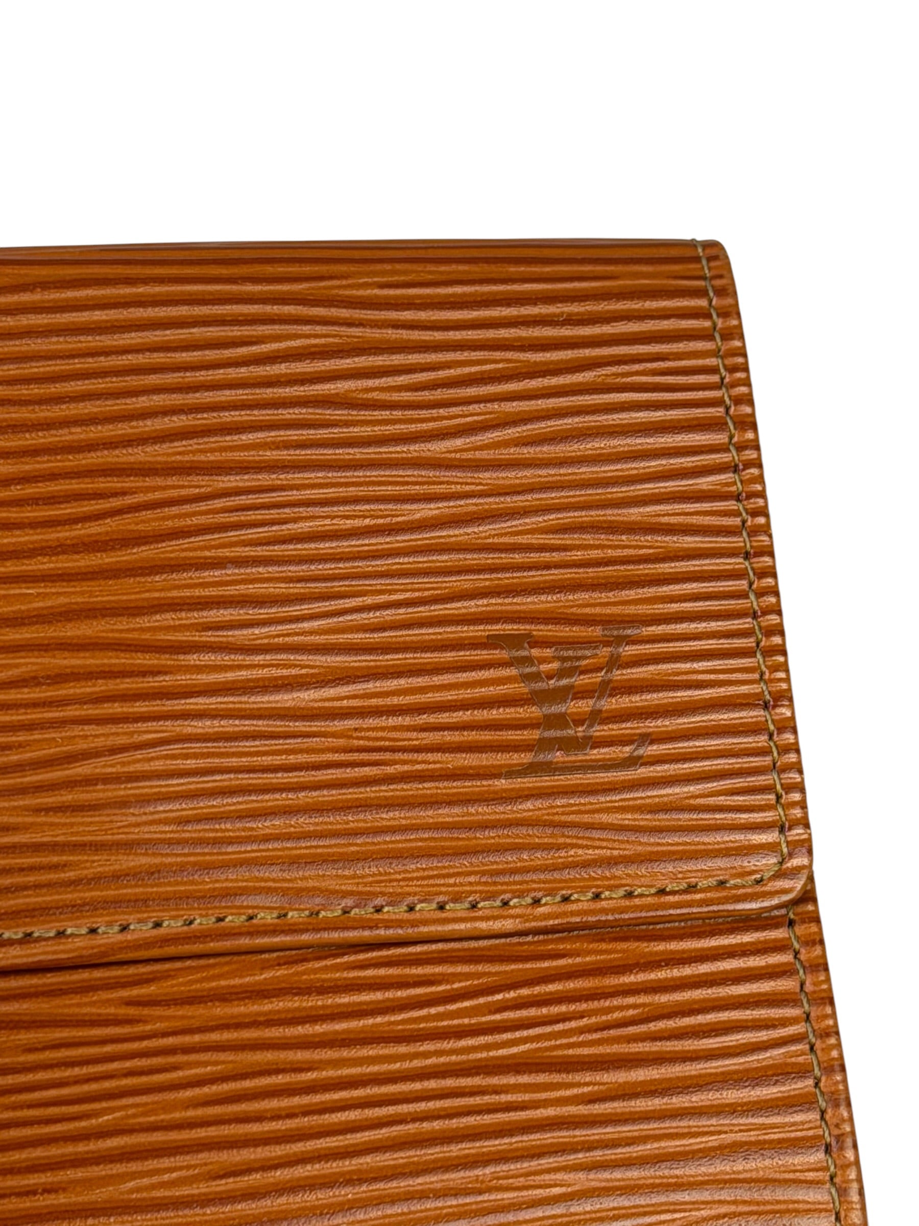 Louis Vuitton Brown Leather Elise Compact Wallet