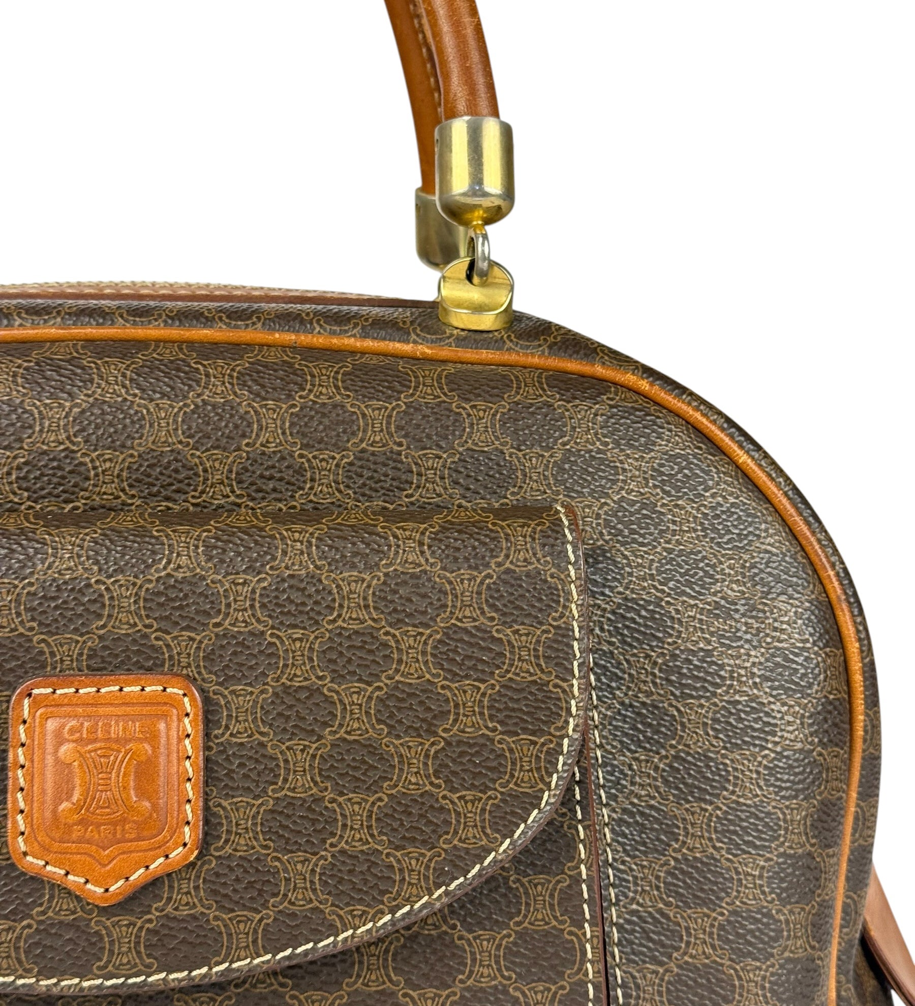 Celine Vintage Macadam Top Handle Bag