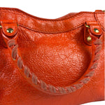 Balenciaga Red Leather Mini City Bag
