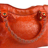 Balenciaga Red Leather Mini City Bag