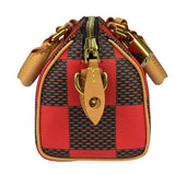 Louis Vuitton Red Pop Damier Nano Speedy Bandouliere Two-Way Bag