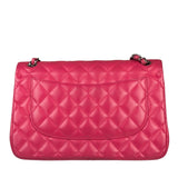 Chanel Pink Quilted Lambskin Jumbo Double Flap Bag 2014