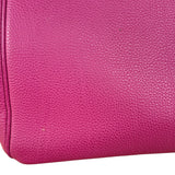 Hermes 2013 Plum Clemence Leather Palladium Birkin 35