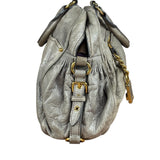 Miu Miu Green Vitello Leather Two-Way Bag