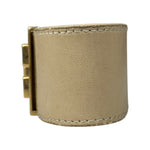 Ferragamo Gancini Wide Leather Cuff Bracelet