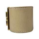 Ferragamo Gancini Wide Leather Cuff Bracelet