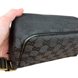 Gucci Vintage GG Black Canvas Pochette