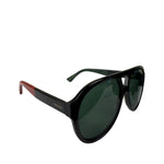 Gucci GG0159S Tricolor Block Acetate Aviator Sunglasses