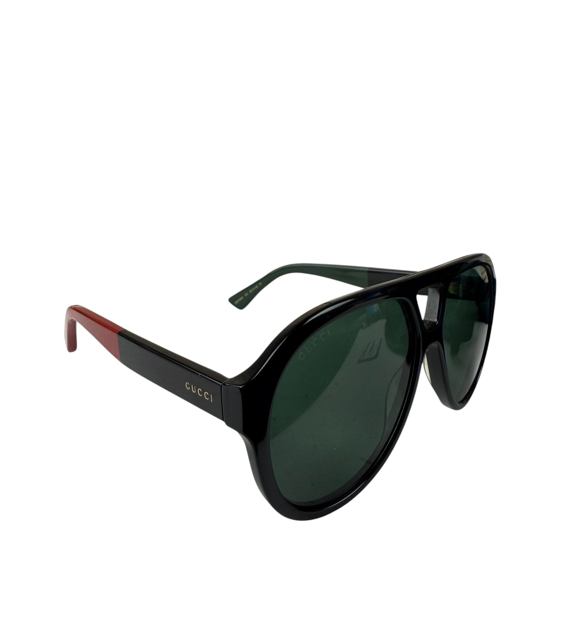 Gucci GG0159S Tricolor Block Acetate Aviator Sunglasses