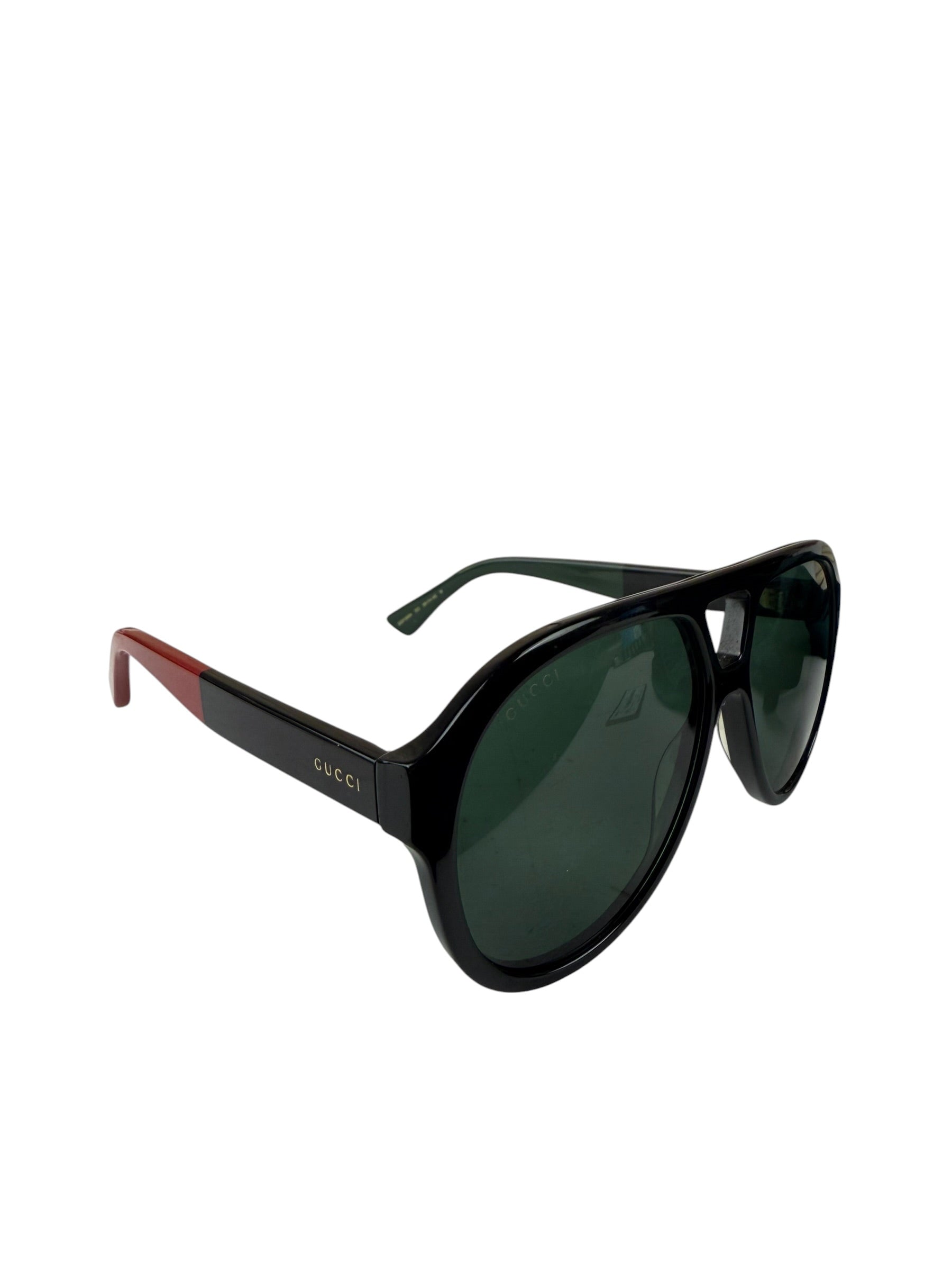 Gucci GG0159S Tricolor Block Acetate Aviator Sunglasses