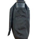 Gucci Black Canvas Flap Messenger Bag
