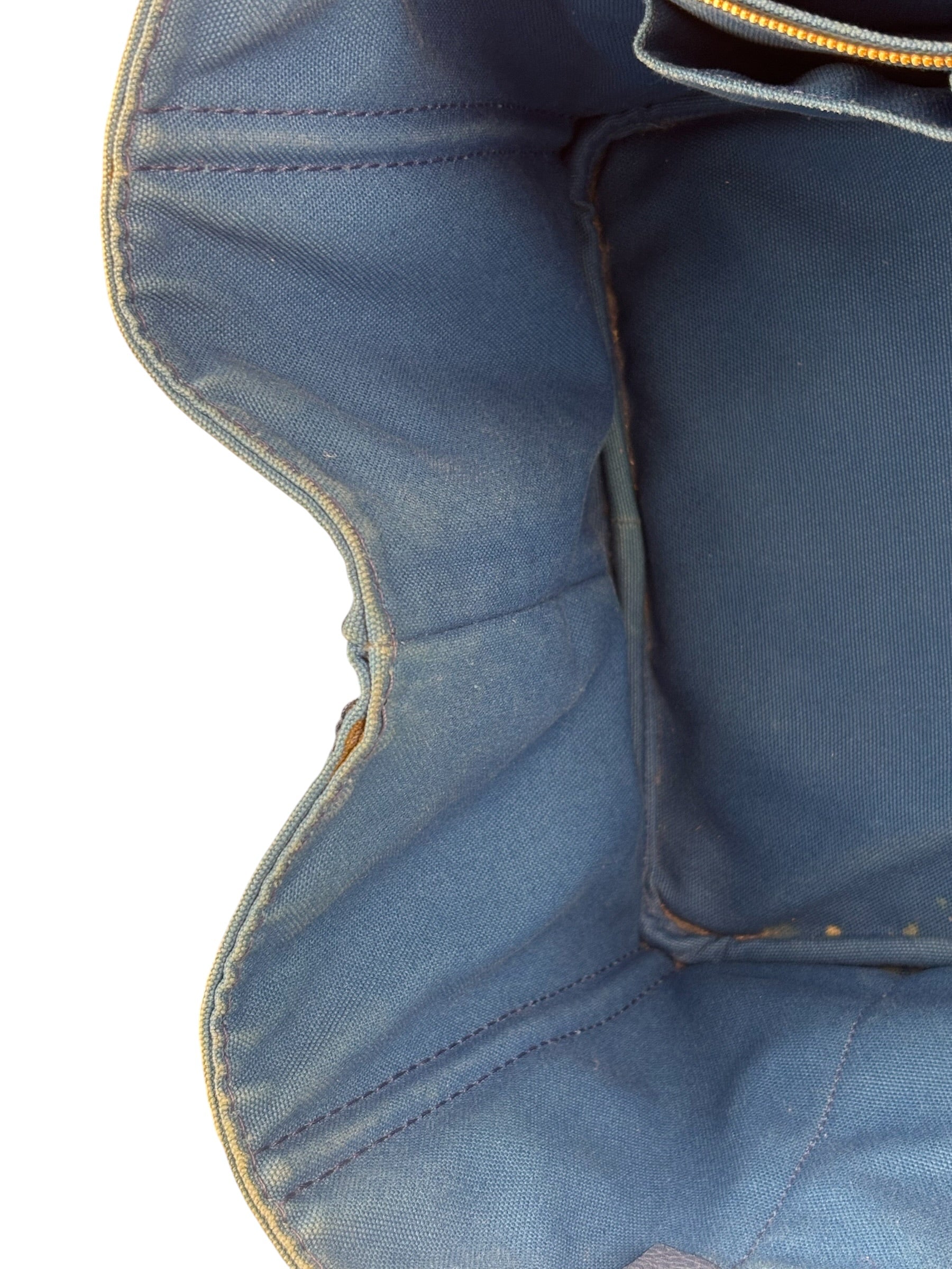 Prada Vintage Blue Canapa Canvas Tote