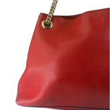 Gucci Red Leather Soho Chain Shoulder Bag