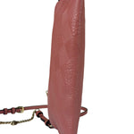 Burberry Pale Orchid Pink Leather Check-Embossed Peyton Crossbody