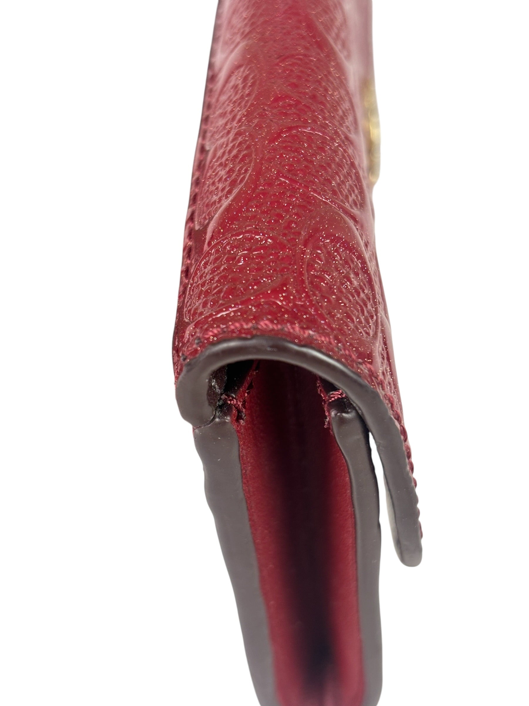Coach Cherry Shimmery Red Long Flap Wallet