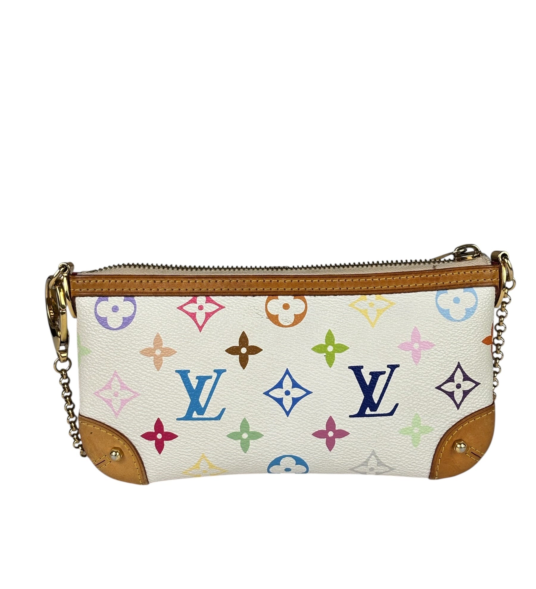Louis Vuitton White Leather Milla Pochette MM