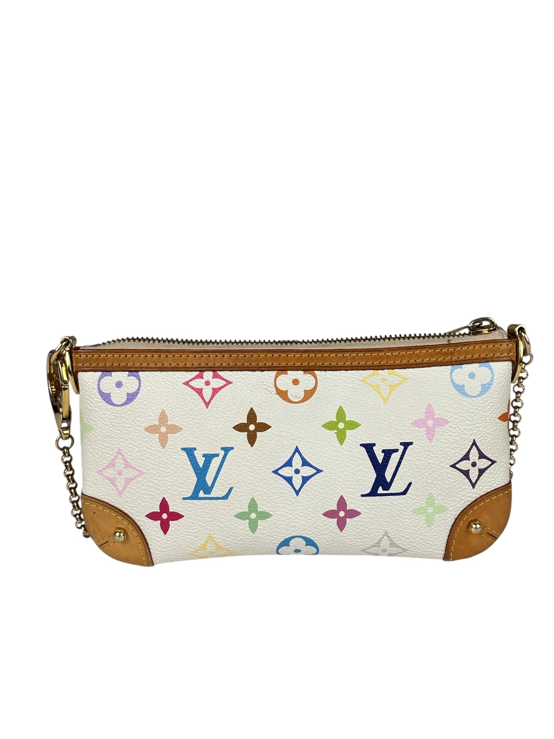 Louis Vuitton White Leather Milla Pochette MM