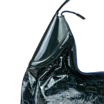 Gucci Vintage Blue/Green Patent Leather Horsebit Glam Hobo Bag