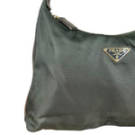 Prada Shoulder Bag Green Canvas Strap