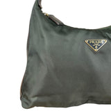 Prada Shoulder Bag Green Canvas Strap