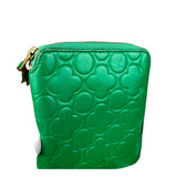 Comme Des Garcons Green Zip Around Wallet