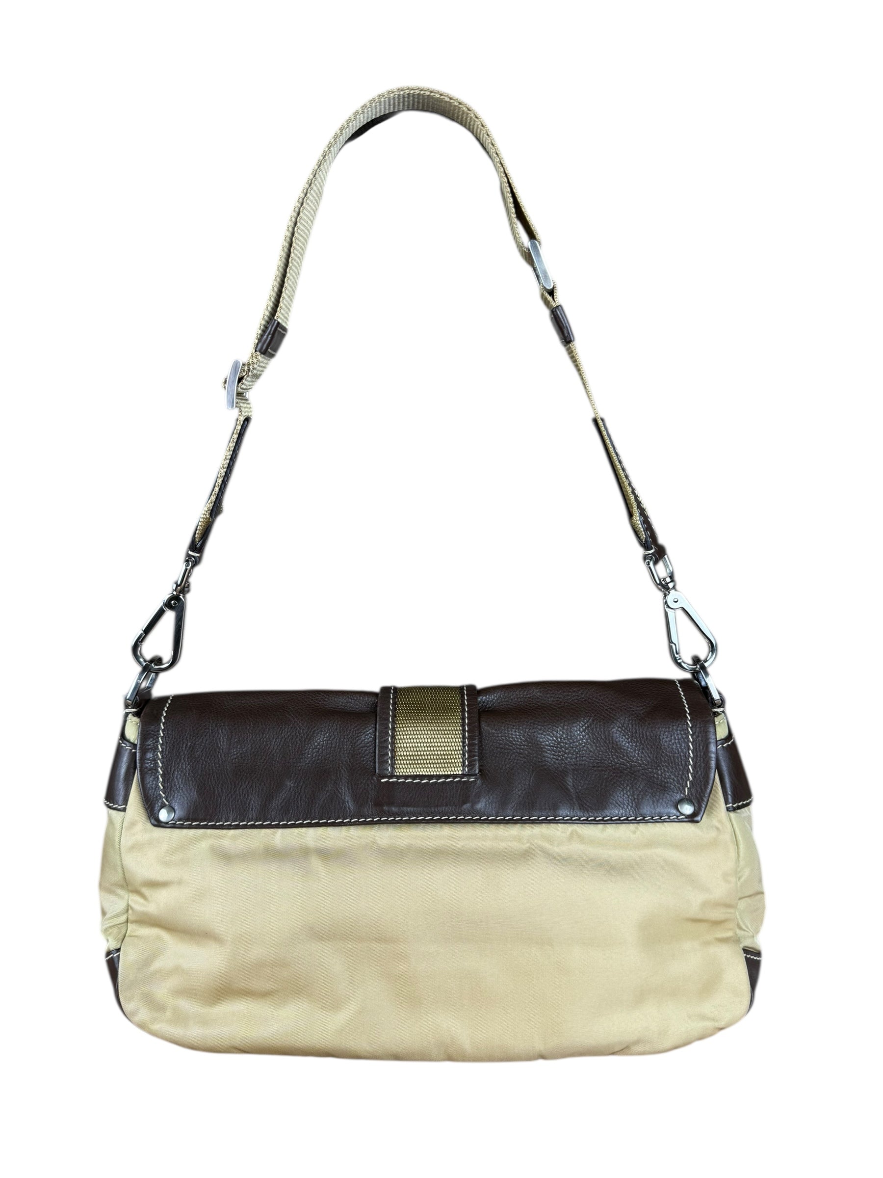 Prada Tessuto Buckle Shoulder Bag