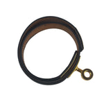 Hermes Black Leather Kelly Double Tour Bracelet
