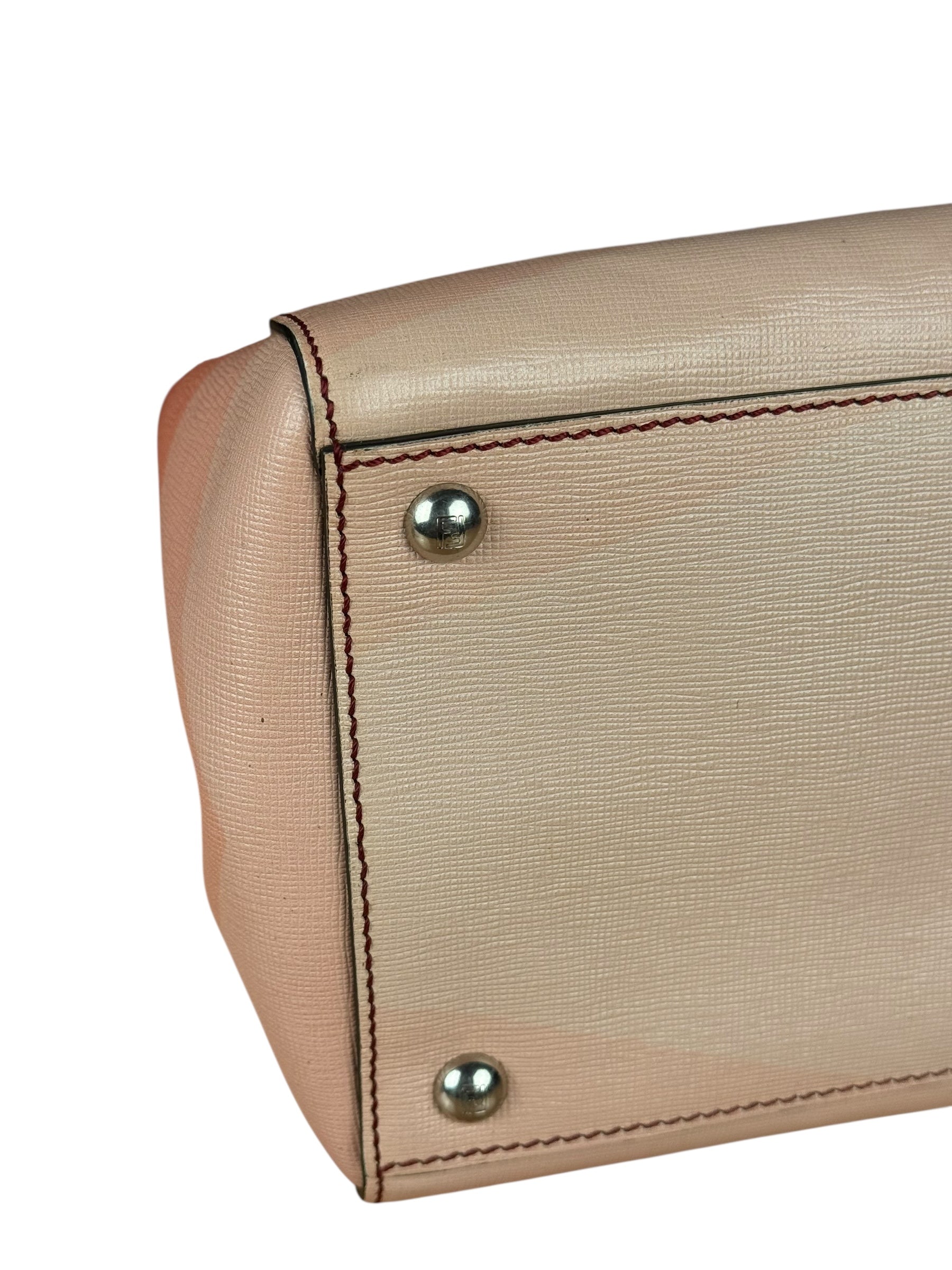 Fendi 2Jours Red Geometric Medium Tote