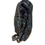 Chanel Black Quilted Leather 22 Chain Hobo Bag 2021
