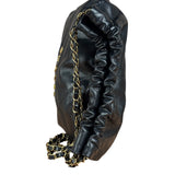Chanel Black Quilted Leather 22 Chain Hobo Bag 2021