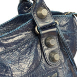 Balenciaga Navy Blue Giant Hardware City Bag
