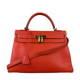 Hermes Coral-Red Epson Casaque Togo Kelly 32
