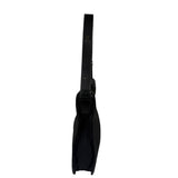 Gucci Black Canvas Leather Trim Shoulder Bag