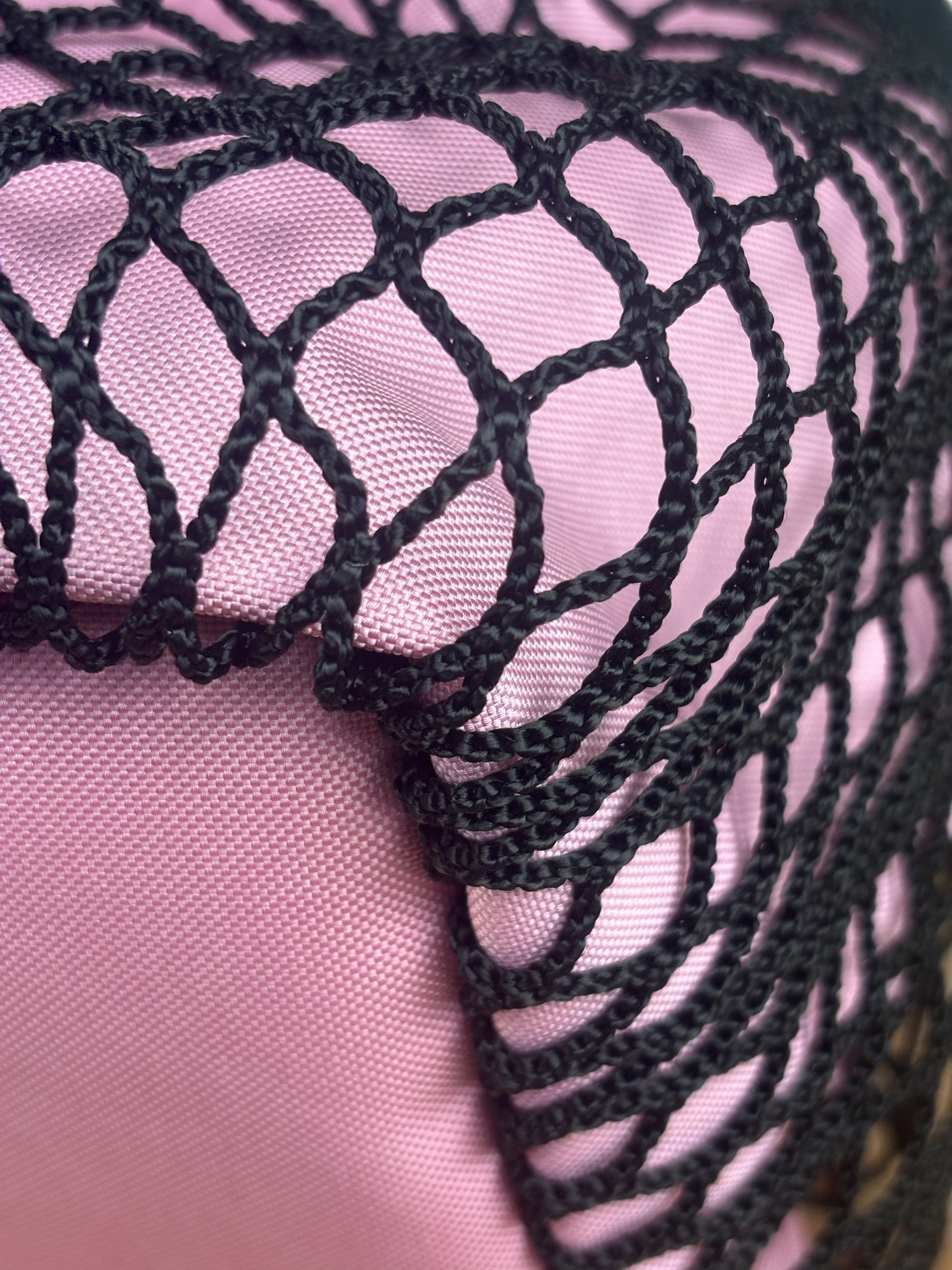 Balenciaga Pink/Black 24/7 Layered Mesh Tote Bag
