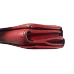 Gucci Red Leather Tri-Fold Marmont Compact Wallet