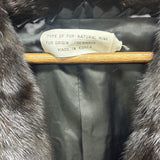 Vintage Brown Striped Mink Fur Coat