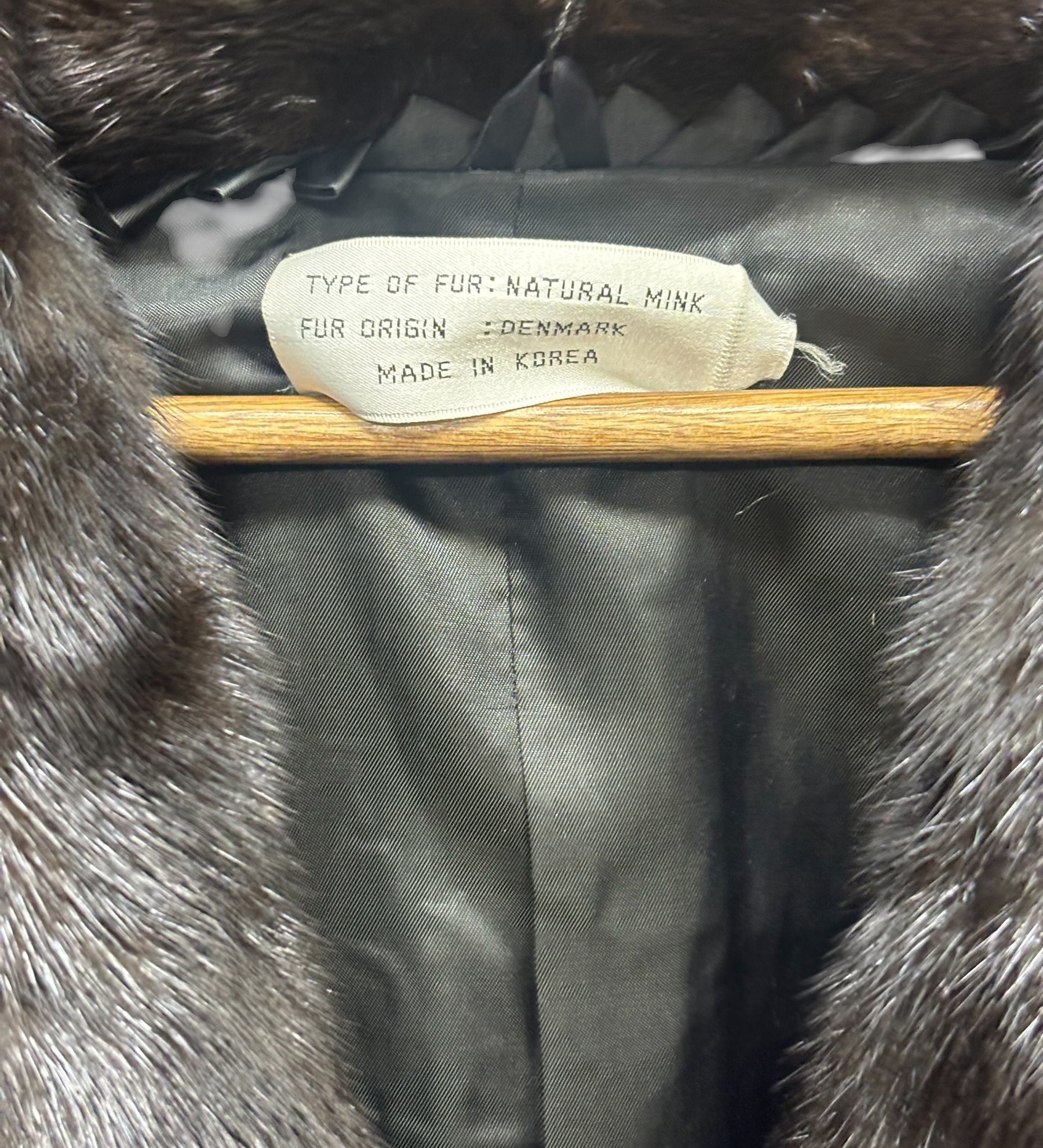 Vintage Brown Striped Mink Fur Coat