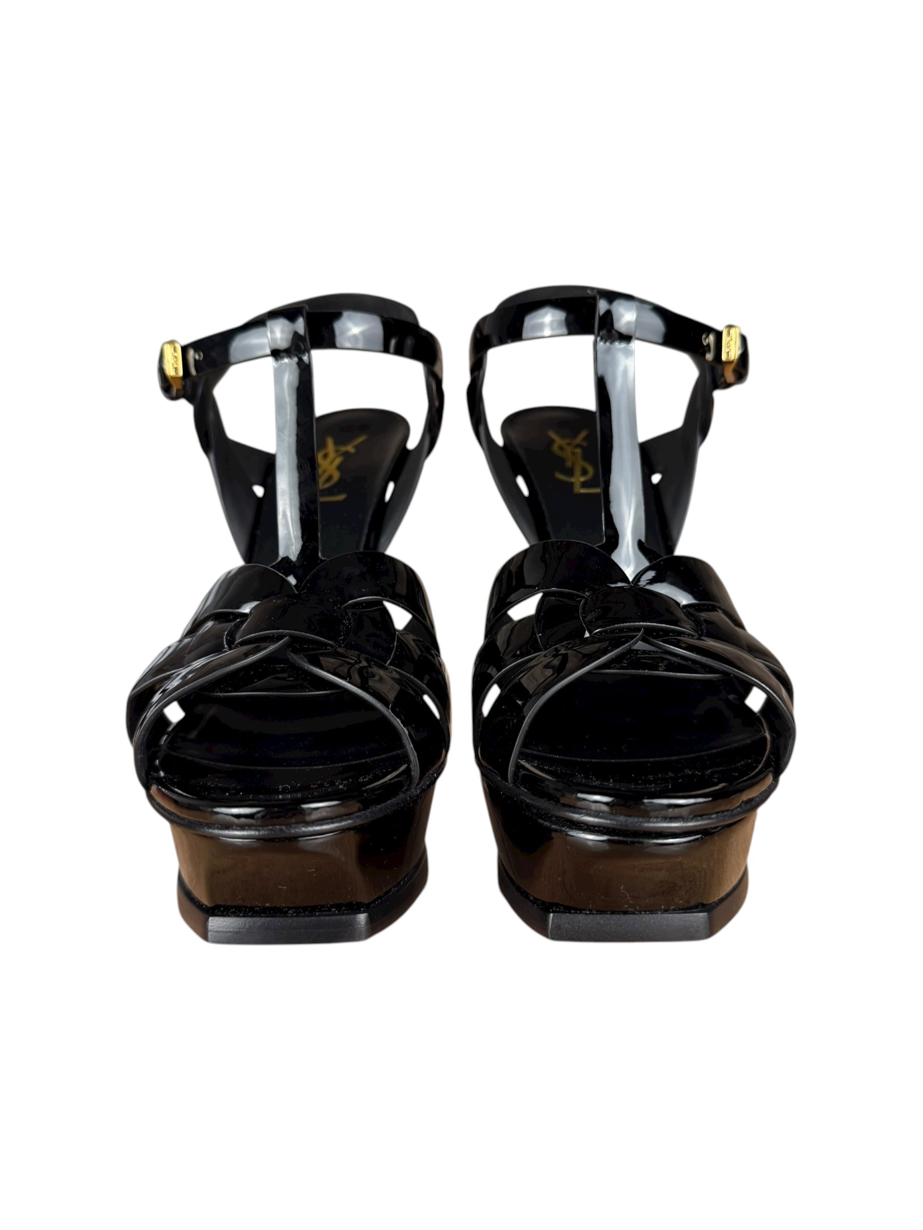 Saint Laurent Tribute Patent Leather Black Heels