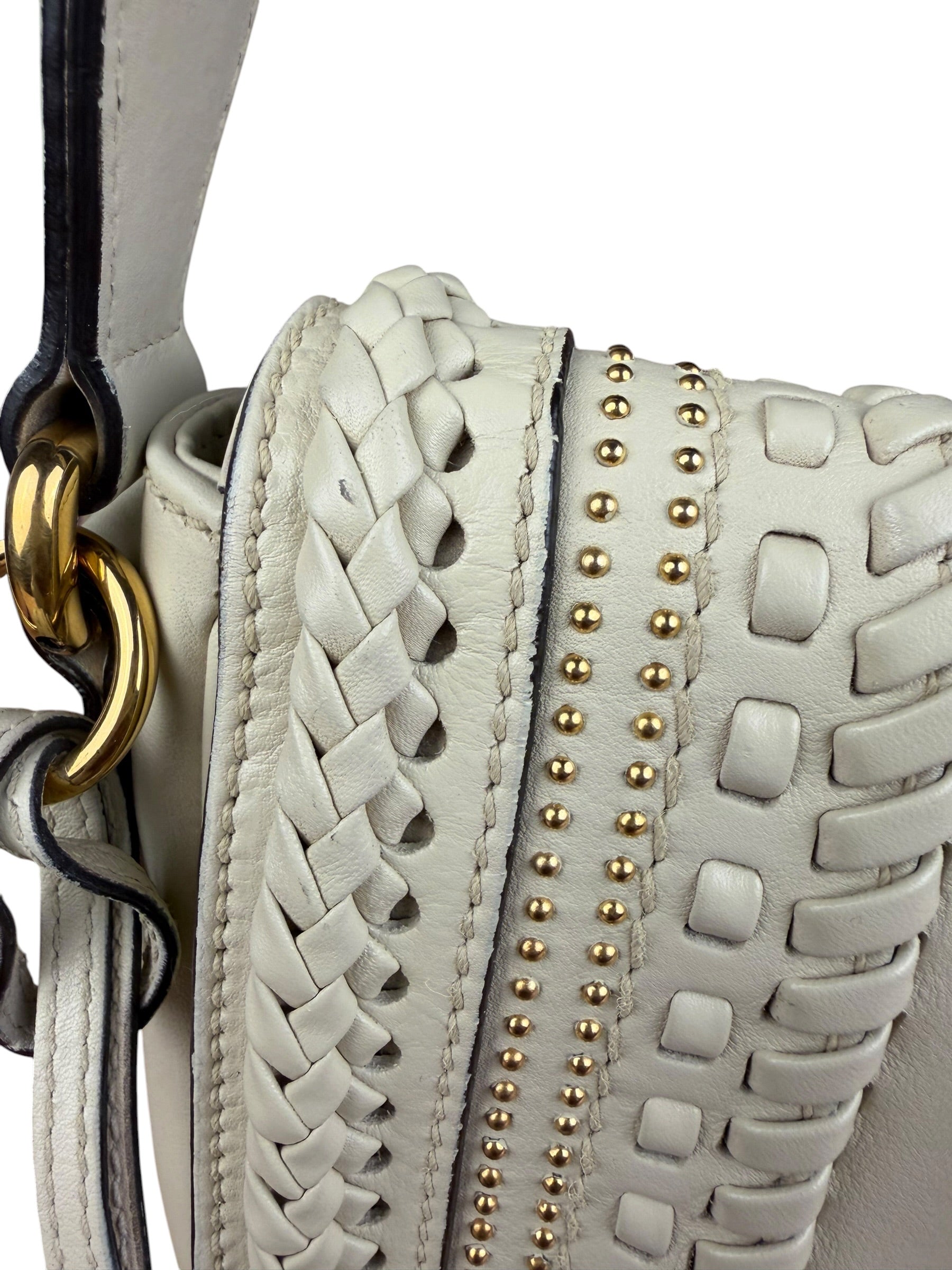 Gucci Limited Edition White Leather Marrakech Satchel Shoulder Bag
