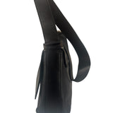 Ferragamo Vintage Black Leather Flap Shoulder Pochette